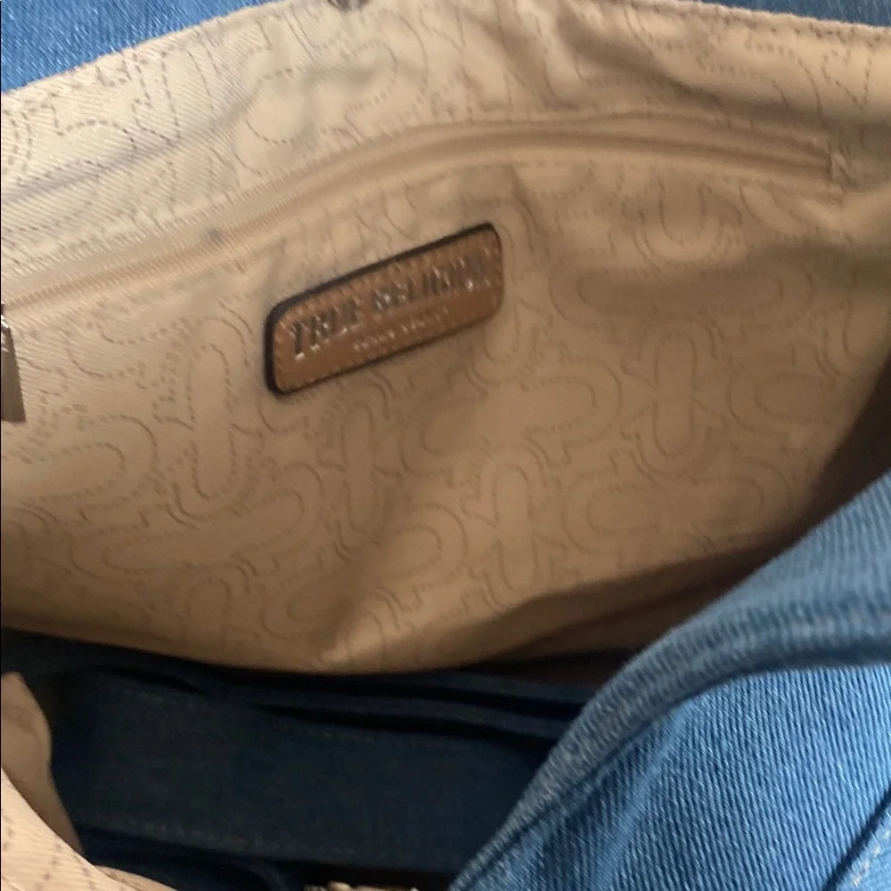 True Religion Blue Denim Tote with Slouchy Design - Picture 11 of 12